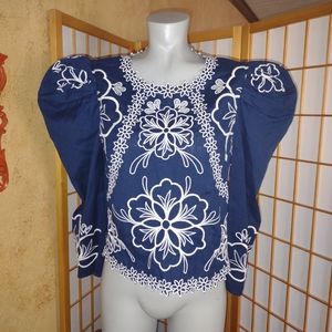 Express, embroidered long sleeve shirt, xl